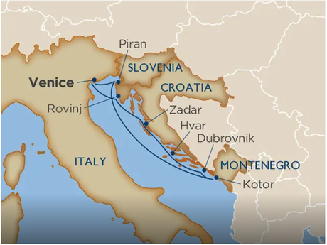 Map for Adriatic Icons and Venetian Treasures - Adriatic Cruise