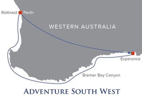 Map for Adventure South West - Perth to Fremantle Australia Cruise