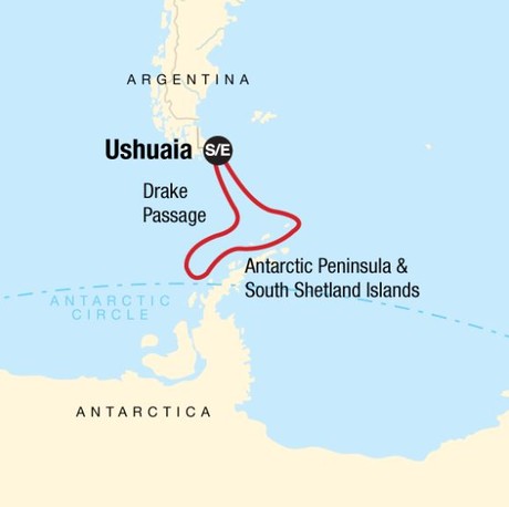 Map for Antarctica Classic - 11 Day Cruise from Ushuaia