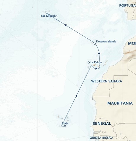 Map for Atlantic Island Chronicles: Exploring Cabo Verde, the Canary Islands, and the Azores