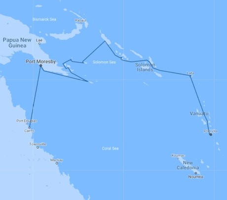 Map for Discover the Secrets of Melanesia: Papua New Guinea, The Solomon Islands & Vanuatu 2024