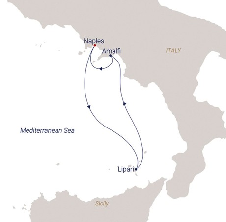 Map for An Outing to the Dolce Vita - Mediterranean Sailing Cruise