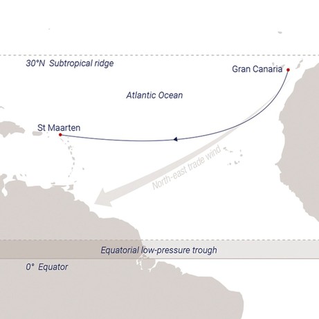Map for Dream of a Lifetime: Atlantic Crossing