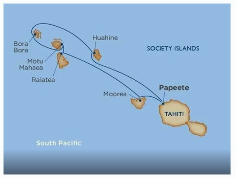 Map for Dreams of Tahiti - 7 Day Cruise