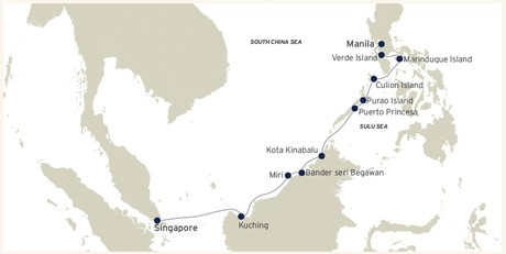 Map for An Equatorial Adventure Across North Borneo - 17 Day Indonesia Cruise