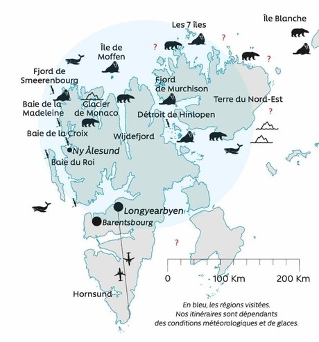 Map for Exploring Spitsbergen and Svalbard