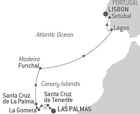 Map for From Island to Island, Between Fado and Concertos - Canaries & Portugal in Luxury