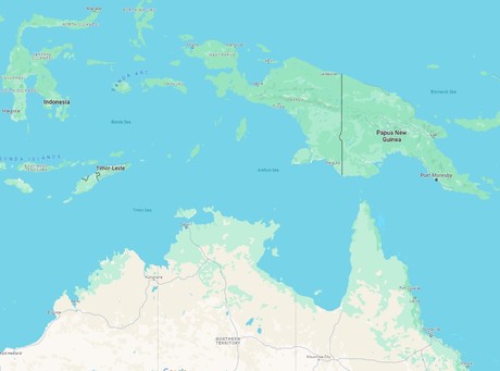 Map for Fremantle to Lautoka - Western Australia & Melanesia Luxury Cruise