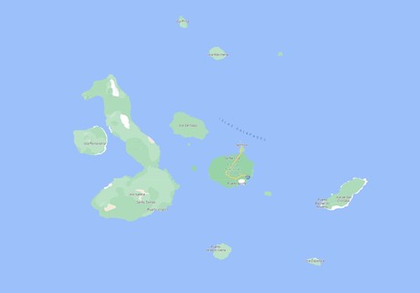 Map for Galapagos South Cruise 8 Day B
