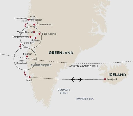 Map for Grand Greenland - The Icy Giants of Disko Bay