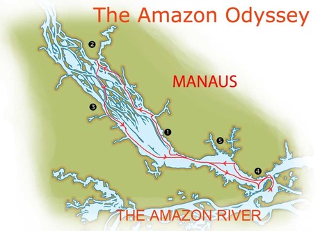 Map for Into the Wild Amazon - River Expedition Cruise