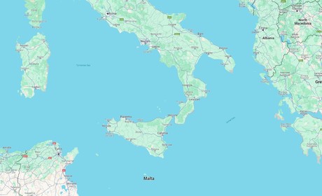Map for Aeolian Islands Gulet Cruise