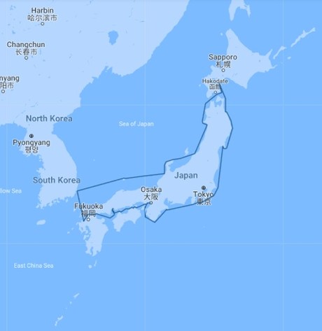 Map for Japan's National Parks, Art & Culture: A Circumnavigation of Honshu, Osaka - Kobe to Kobe, Incl. South Korea