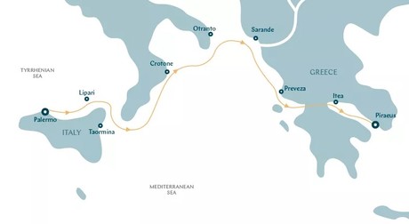 Map for From Magna Graecia to Greece - Italy & Greek Islands Cruise