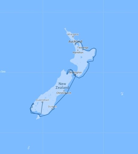 Map for New Zealand Coastal Odyssey: The Ultimate Expedition Cruise of the New Zealand Coast