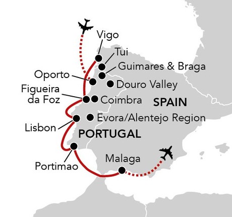 Map for Passion for Portugal - 10 Day Cruise