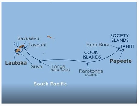 Map for Polynesia: Pearls of Paradise Cruise