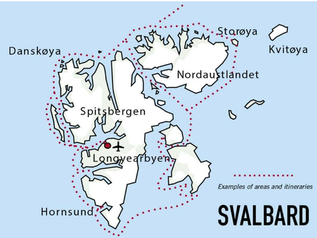Map for Expedition Svalbard with Doug Allen