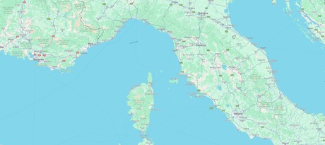 Map for Rome to Nice - Italy & France Sailing Cruise