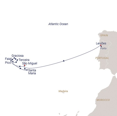 Map for Sail into the Green: Azores Ahoy!