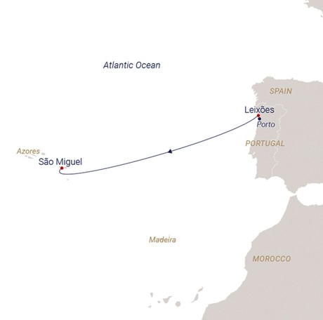 Map for Set Sail for the Azores - 7 Day Sailing Cruise