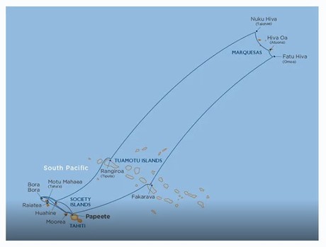 Map for Star Collector: Comprehensive Tahiti & Marquesas Adventure