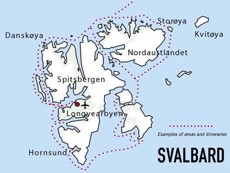 Map for Expedition Svalbard with Rick Tomlinson