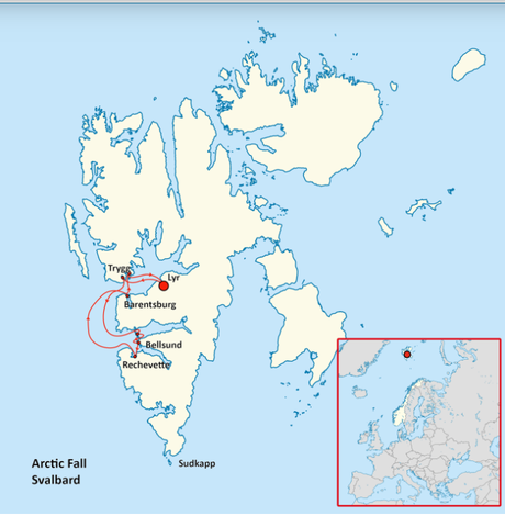 Map for Arctic Fall - Sailing
