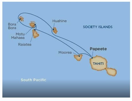 Map for Tahiti & Moorea Foodie Cruise Tour