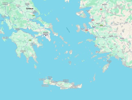 Map for Aegean Escape - Journey Around the Cyclades