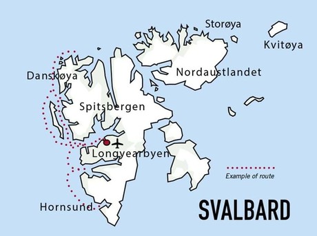 Map for Yoga in Svalbard - Combine Amazing Nature Experiences with Yoga