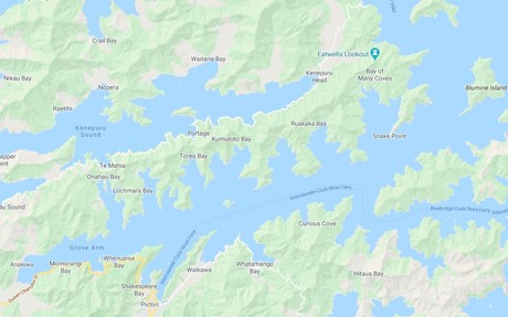 Map for Cruise and Walk - New Zealand's Queen Charlotte Discovery
