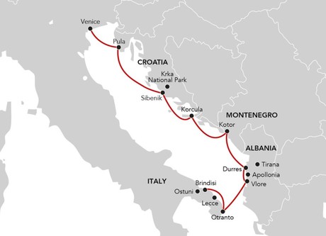 Map for Adriatic Odyssey