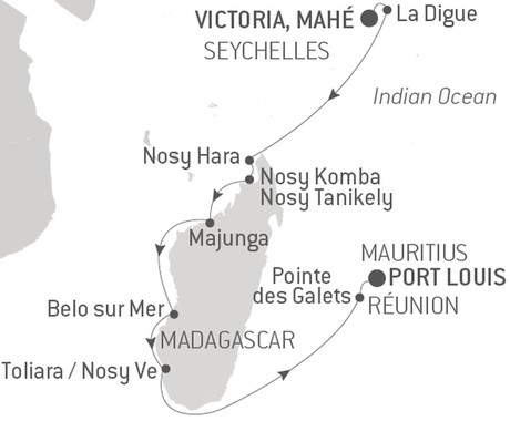 Map for Adventure in Madagascar