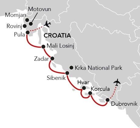 Map for Along the Adriatic Coast