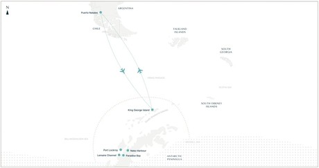 Map for Antarctic Micro Fly Cruise