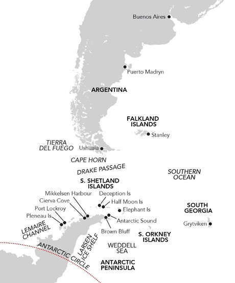 Map for Antarctica – Land of Heroes