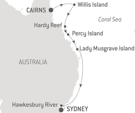 Map for Exploring Australia's East Coast Islands