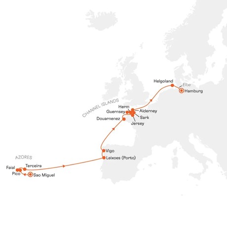 Map for Azores and Channel Islands: from Atlantic Wonderlands to Rarities of Nature Up Close