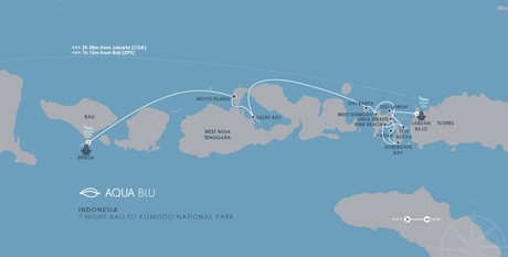 Map for Indonesia – Bali-Komodo National Park Cruise