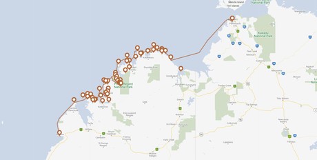 Map for Beyond Adventure Kimberley Cruise