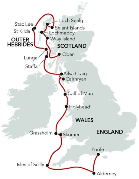 Map for Bird Islands - An Exploration of the Western British Isles