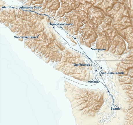 Map for Exploring British Columbia and the San Juan Islands