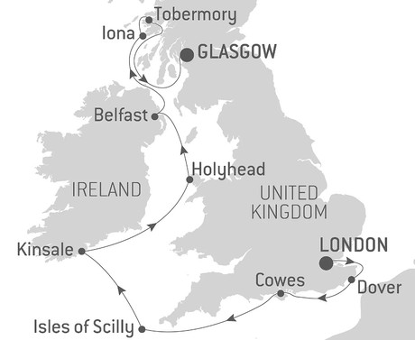 Map for Celtic Voyage: The Hebrides and the Irish Sea – with Smithsonian Journeys