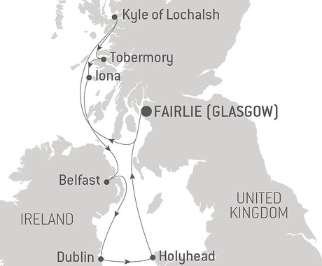 Map for Celtic Voyage: The Hebrides and the Irish Sea