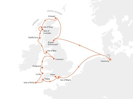Map for Expedition Circumnavigation of Great Britain