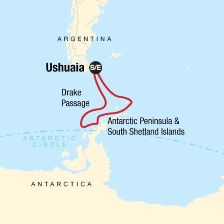 Map for Antarctica Classic in Depth