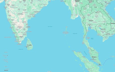 Map for Cochin to Singapore - India, Sri Lanka & Indonesia Luxury Cruise