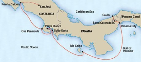 Map for Monteverde + Costa Rica And Panama with National Geographic