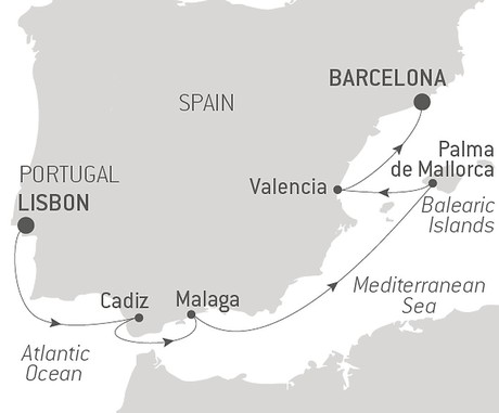 Map for Cruising Southern Spain and Portugal